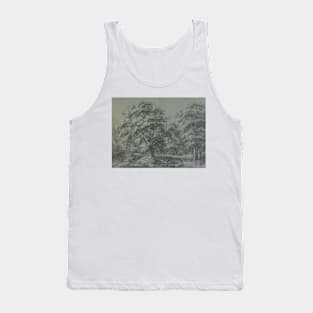 Forest Landscape with Water by Simon de Vlieger Tank Top